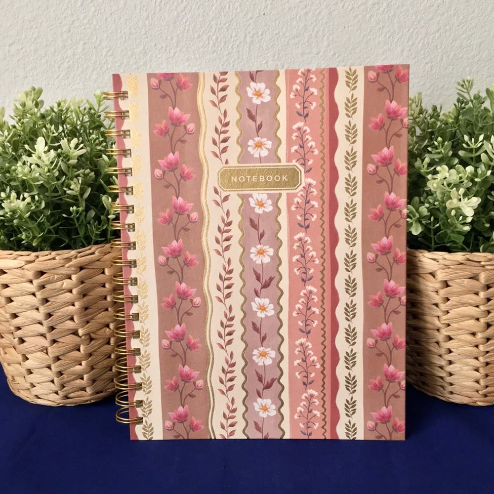 Clementine Spiral Notebook ~ Beautiful Vintage Florals and Vines